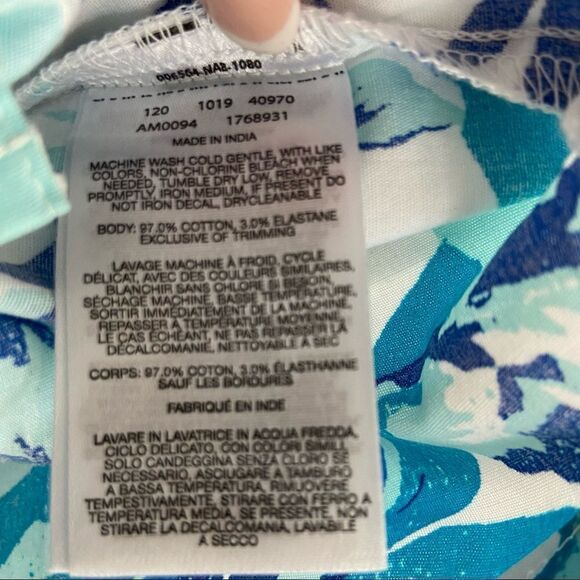 NWOT Columbia Men's Rapid Rivers Blue Floral Short Sleeve Shirt Small - Picture 9 of 10